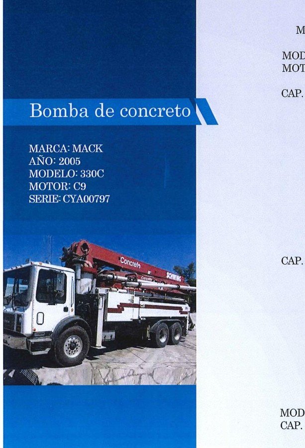Bomba de concreto American Contratistas Generales