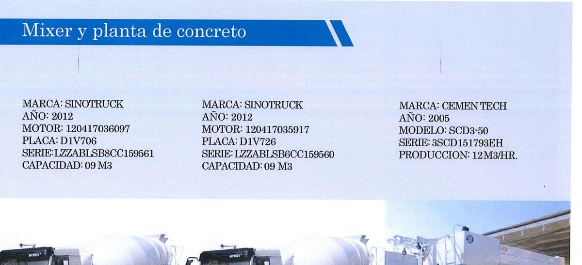 Mixer y planta de concreto American Contratistas Generales